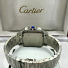 Cartier Santos Blue Bezel Blue Dial Stainless Steel Watch