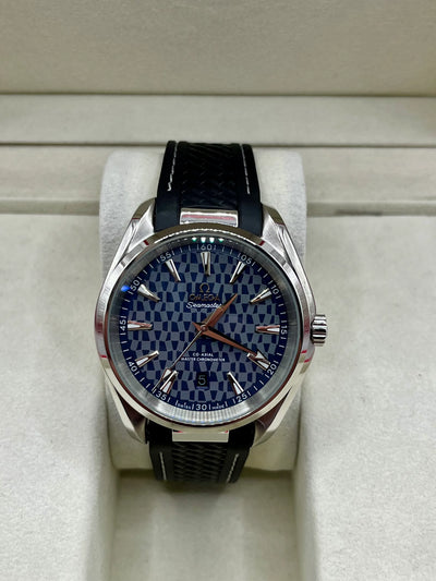 Omega Seamaster Blue Pattern Dial Watch