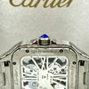 Cartier Santos Black Skeleton Stainless Steel Watch