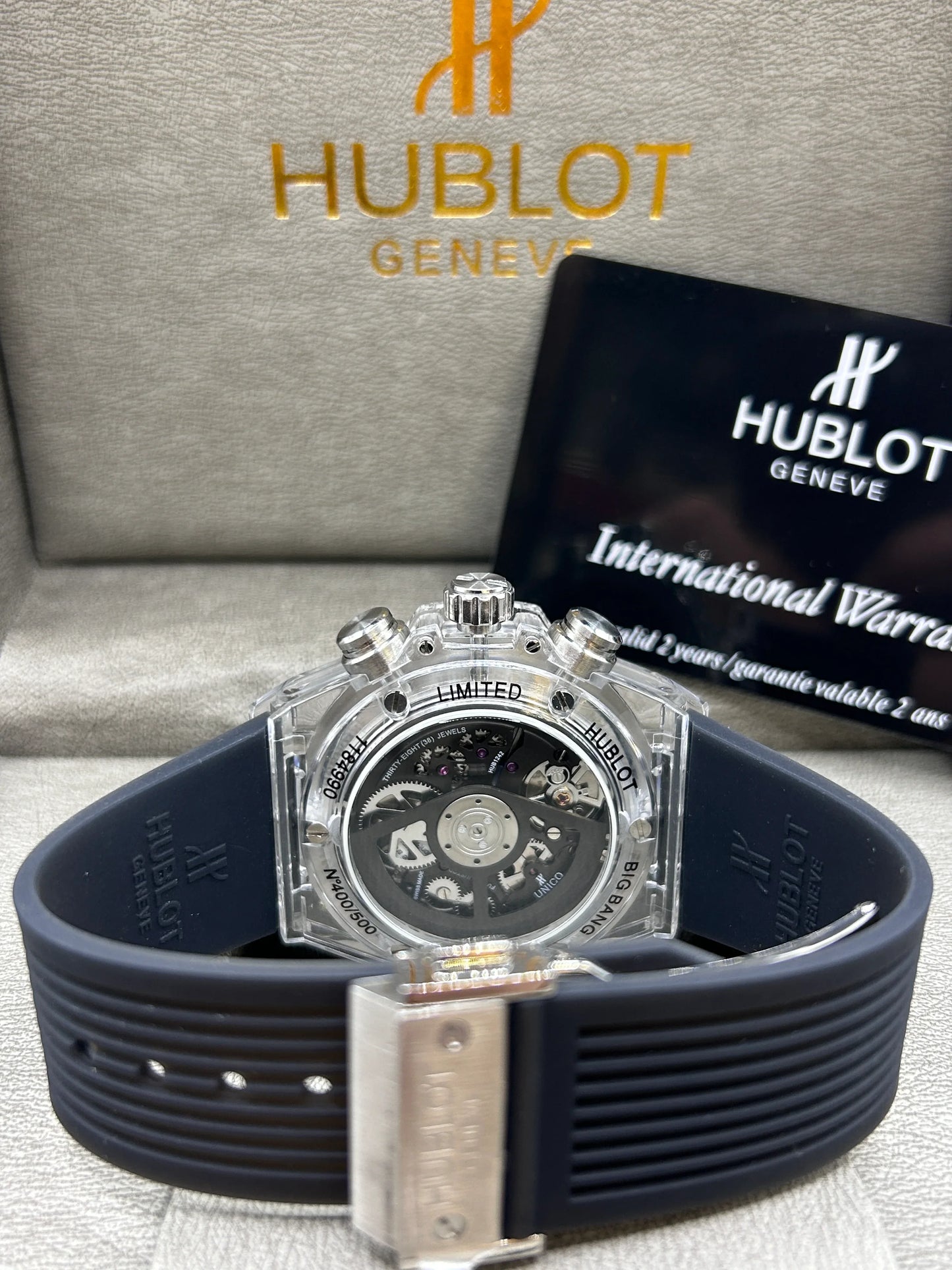 Hublot Big Bang Iced Out Skeleton Watch