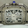 Cartier Santos Blue Skeleton Stainless Steel Watch