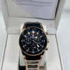 REWARD Luxury Chronograph Watch – Black Dial Rose Gold