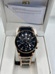 REWARD Luxury Chronograph Watch – Black Dial Rose Gold