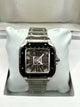 Cartier Santos Black Skeleton Stainless Steel Watch