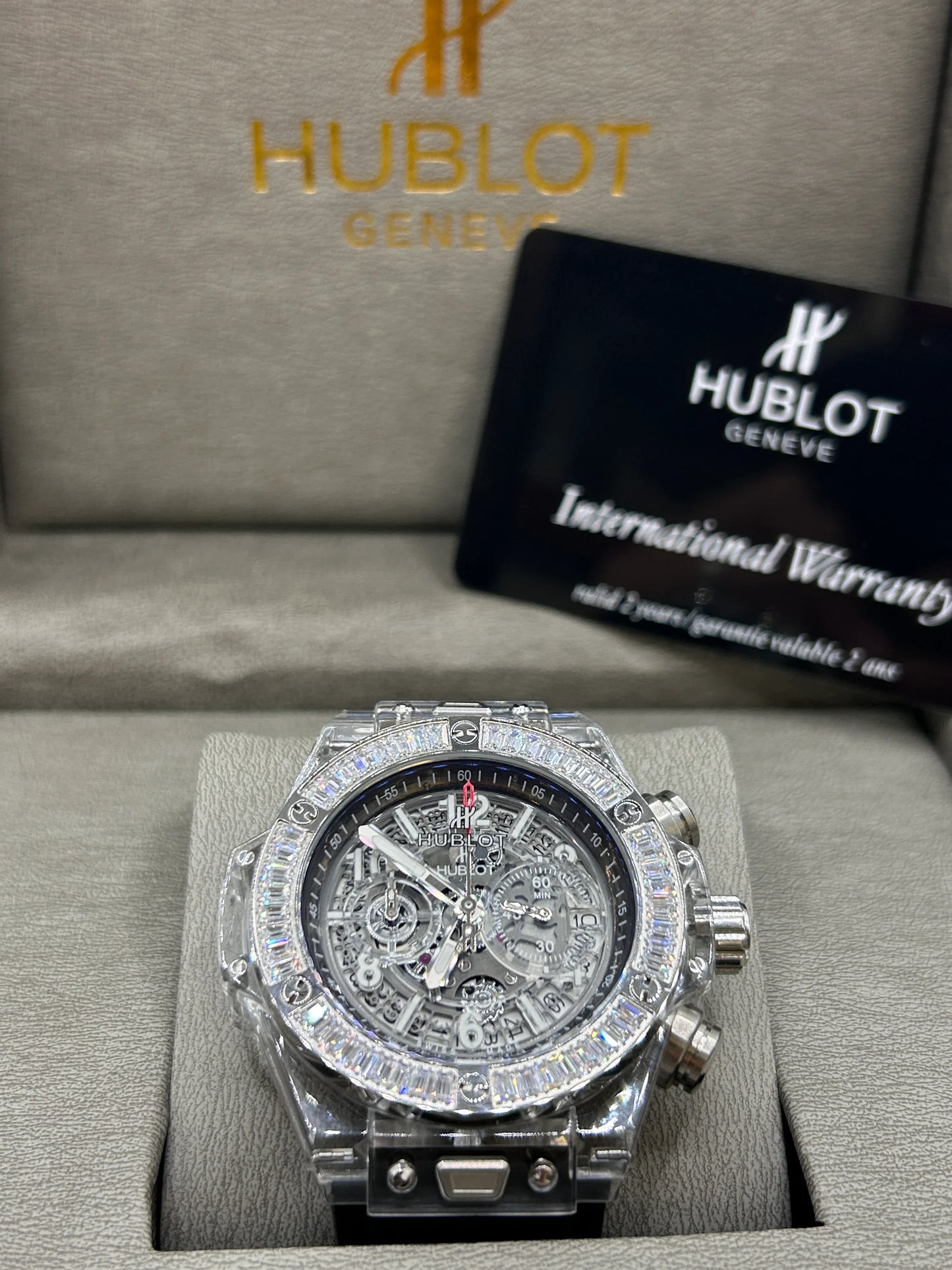 Hublot Big Bang Iced Out Skeleton Watch