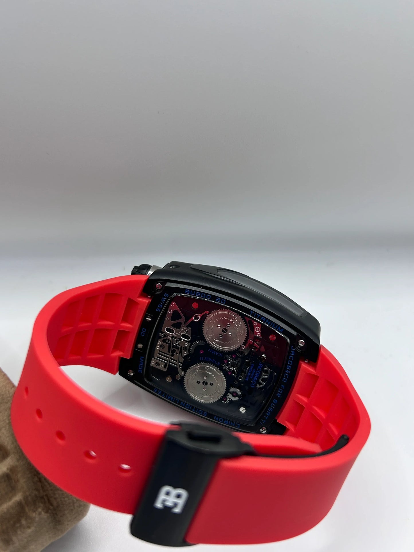 Jacob & co Red Strap Skeleton Watch