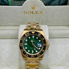 Rolex GMT Master II Gold Green Dial Watch