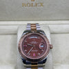 Rolex Datejust Burgundy Dial Watch