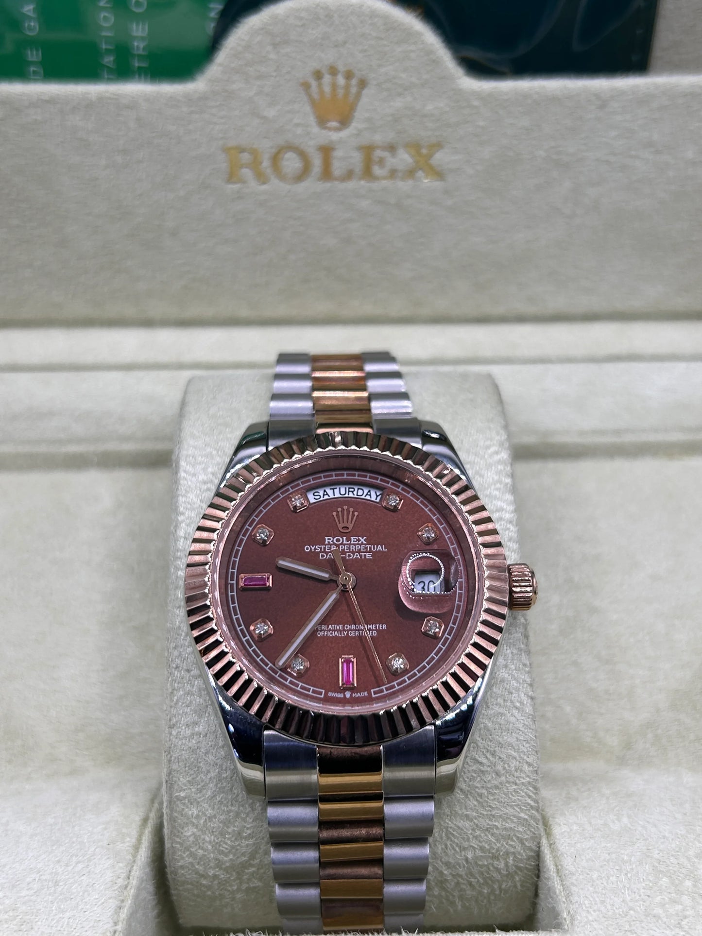 Rolex Datejust Burgundy Dial Watch