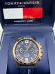 Tommy Hilfiger Blue Gold Chronograph Watch