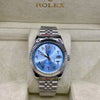 Rolex Datejust Ice Blue Dial Arab Numbers Stainless Steel Watch