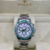 Rolex Daytona White Dial Green Bezel Chronograph Watch