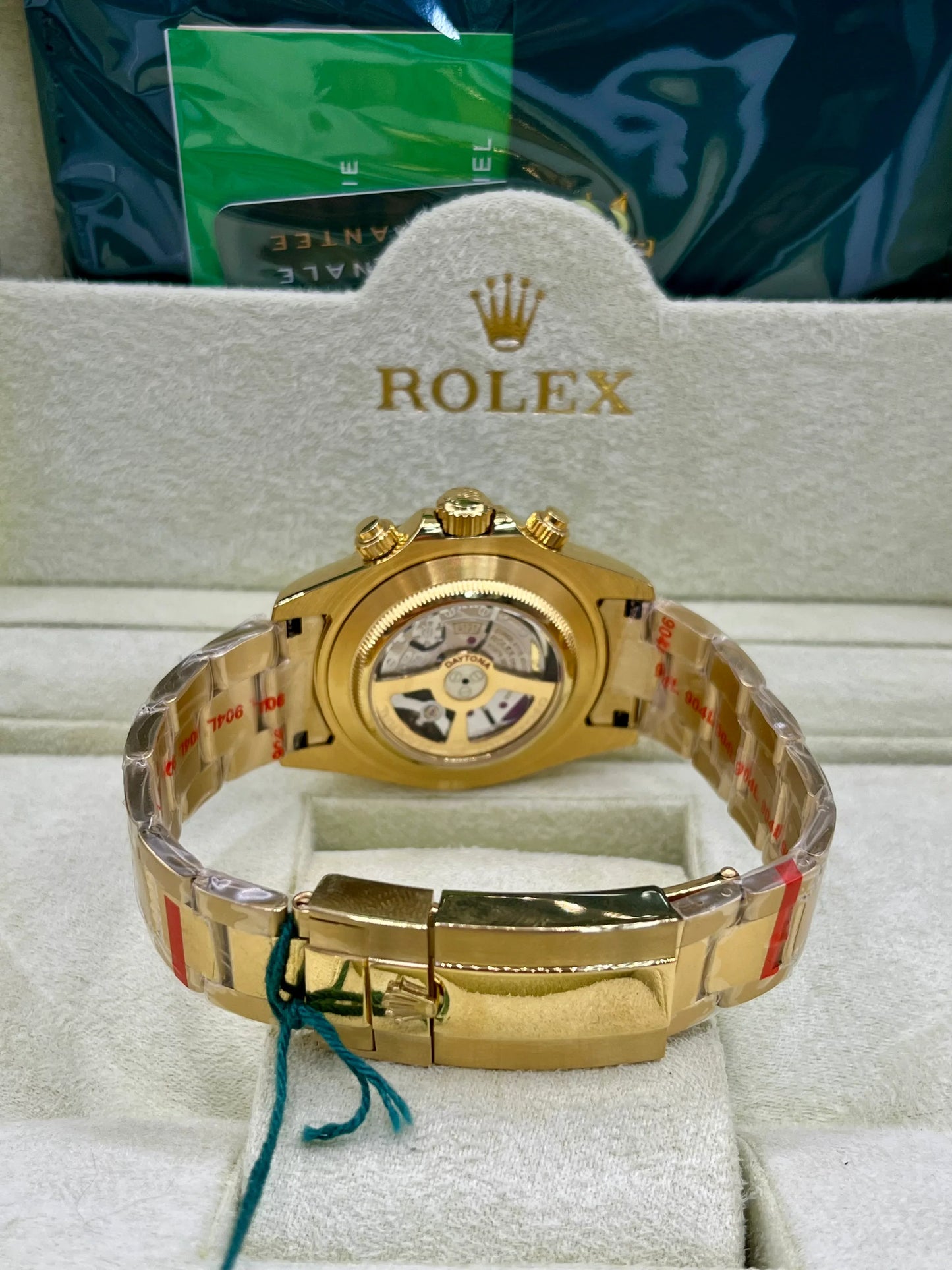 Rolex Daytona Gold Black Dial Chronograph Watch