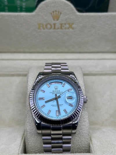 Rolex Day-Date Ice Blue Dial Watch