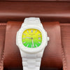 Patek Philippe Aquanaut Yellow Dial White Watch