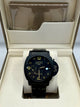 Panerai Luminor Black Dial Black Strap Watch