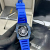 Richard Mille Blue Rubber Strap Skeleton Watch