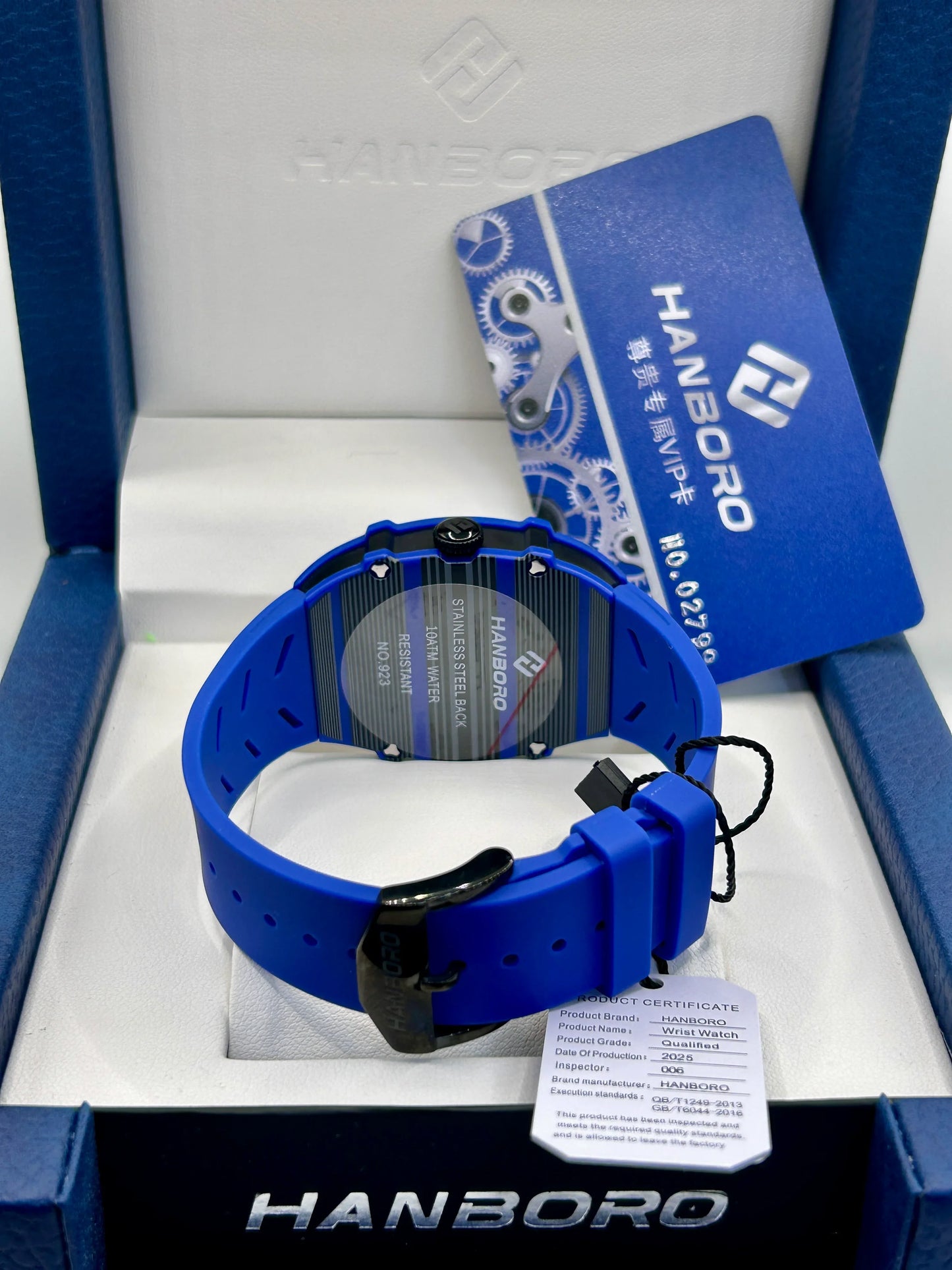 Hanboro Big Bang Blue Skeleton Watch
