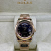 Rolex Datejust Rose Gold Black Dial Watch