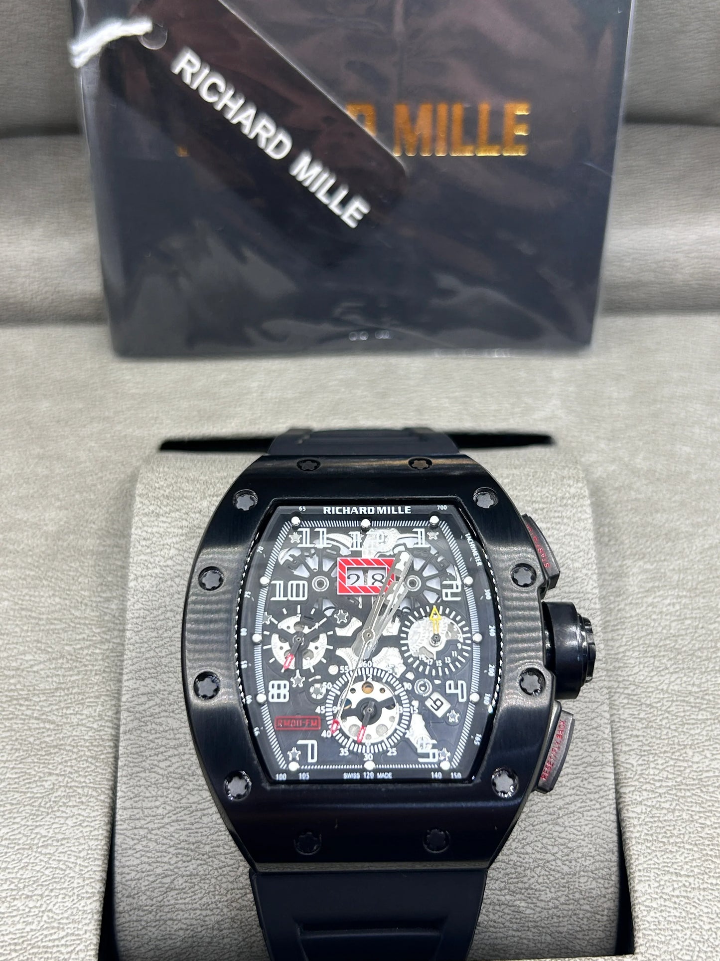 Richard Mille RM 011 Black Carbon Chronograph Watch