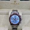 Rolex Daytona Ice Blue Dial Red Bezel Chronograph Watch