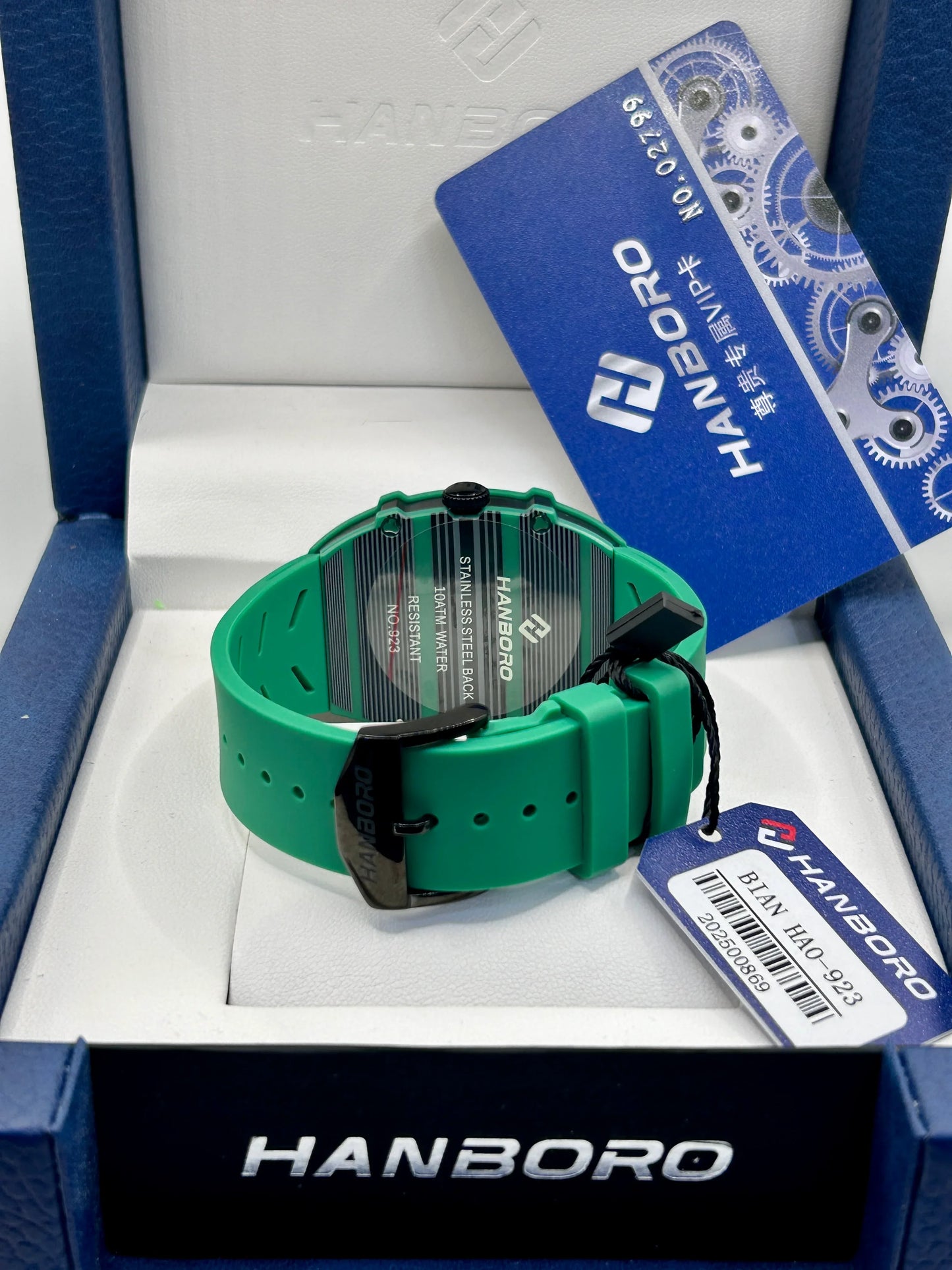 Hanboro Big Bang Green Skeleton Watch