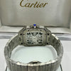 Cartier Santos Blue Skeleton Stainless Steel Watch