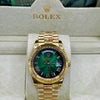 Rolex Datejust Gold Green Dial Watch