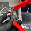 Richard Mille Black Case Red Strap Skeleton Watch