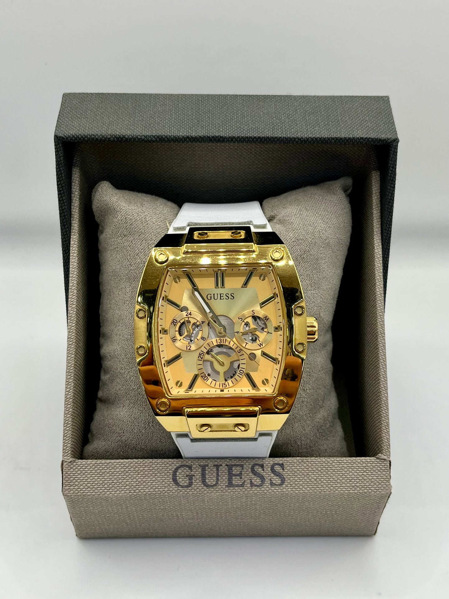Guess Gold Skeleton Stainless Steel Watch