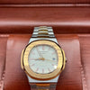 Patek Philippe Nautilus Two Tone Silver Dial Watch