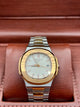 Patek Philippe Nautilus Two Tone Silver Dial Watch