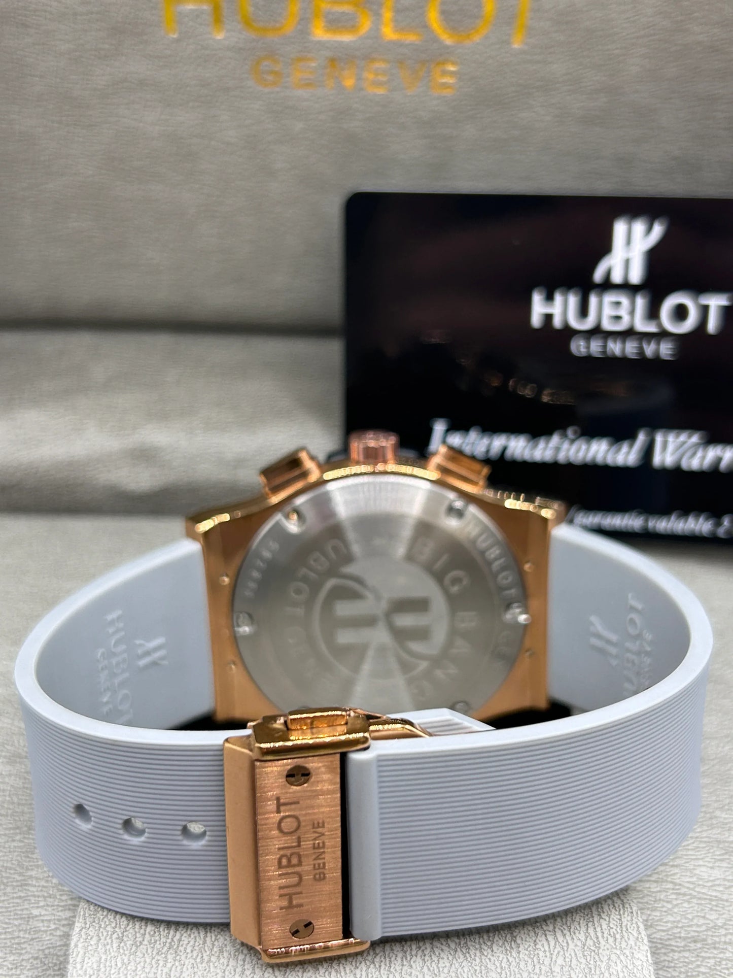 Hublot Big Bang Rose Gold Grey Chronograph Watch