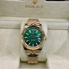 Rolex Datejust Rose Gold Green Dial Watch