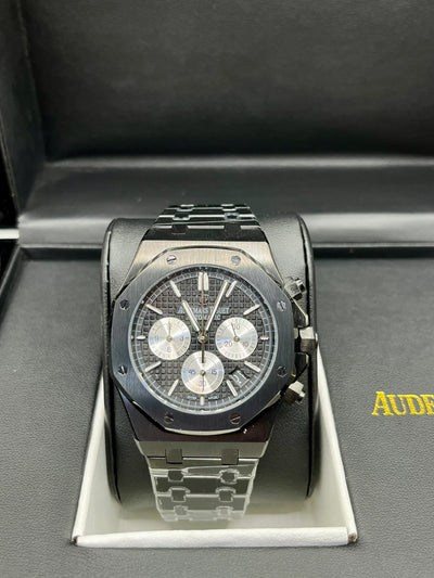 Audemars Piguet Royal Oak Black Steel Chronograph Watch
