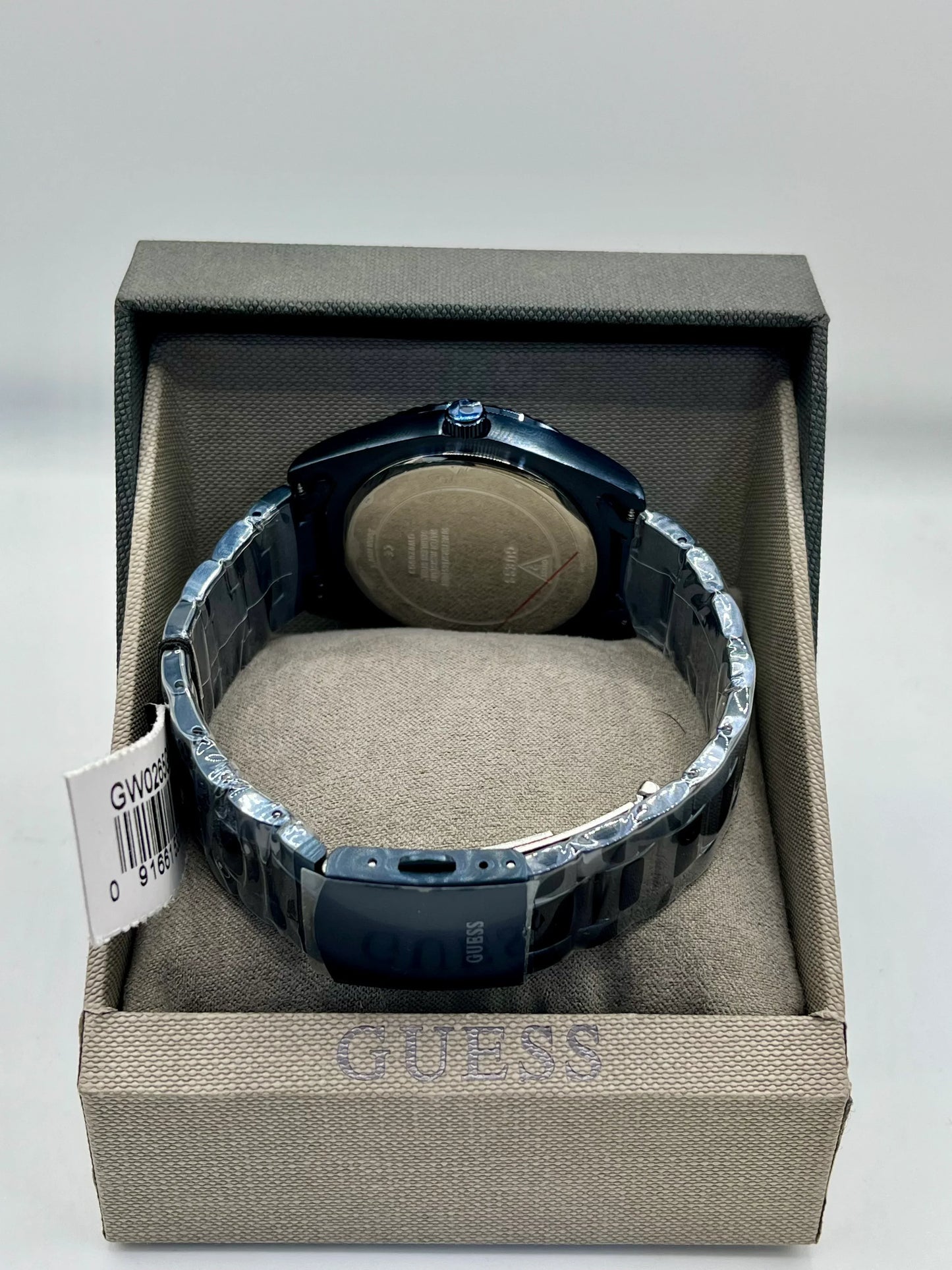Guess Blue Dial Stainless Steel Watch
