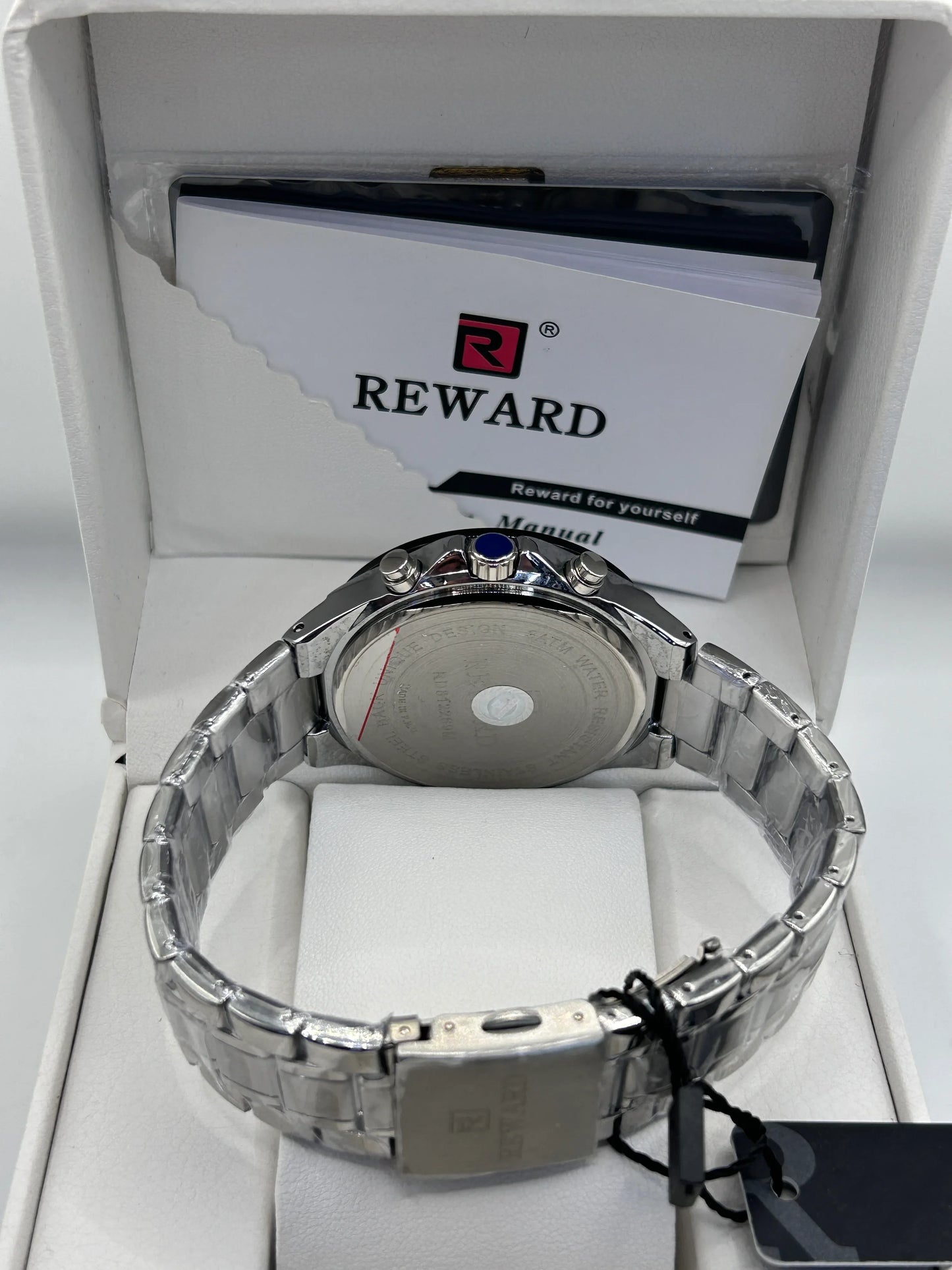 Reward Blue Dial Stainless Steel Quartz Watch