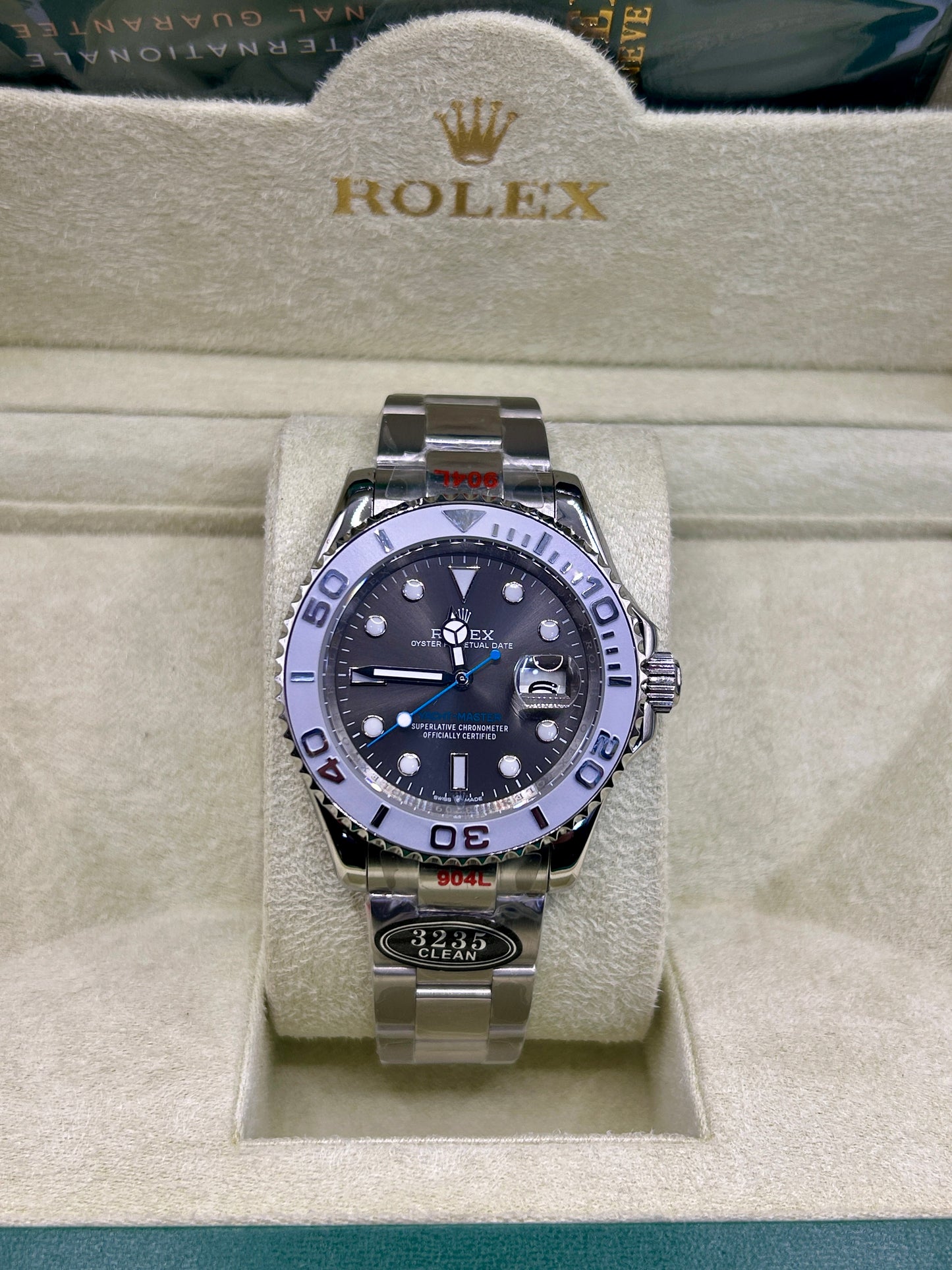 Rolex Yacht Master Grey Dial Stainless Steel Watch