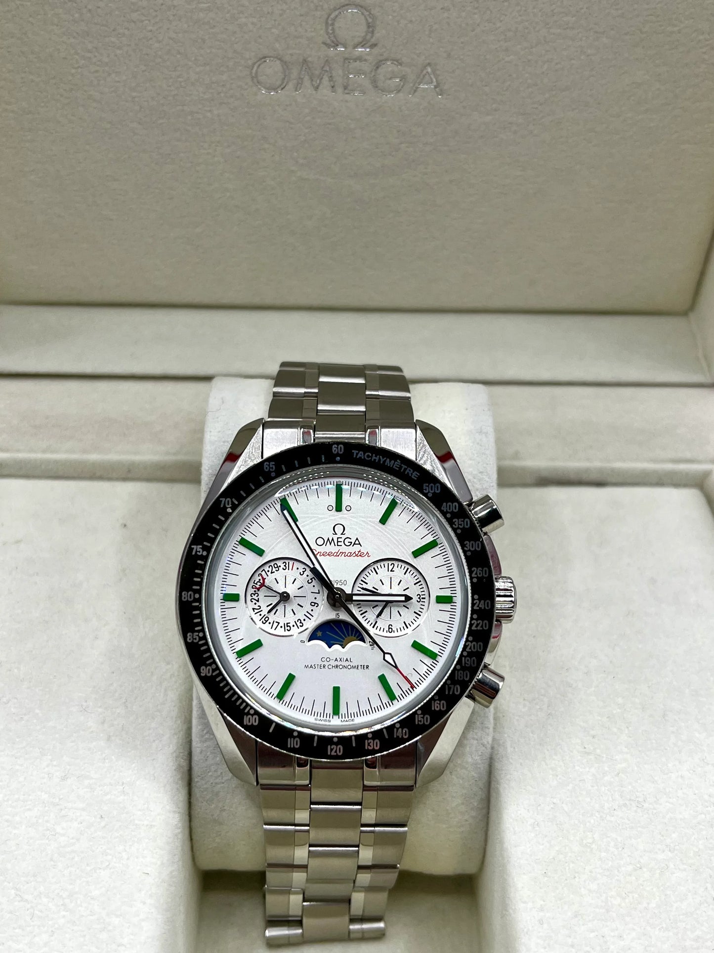 Omega Speedmaster White Dial Chronograph Watch