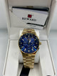Reward Gold Blue Dial Quartz Chronograph Watch