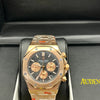 Audemars Piguet Royal Oak Rose Gold Black Chronograph Watch