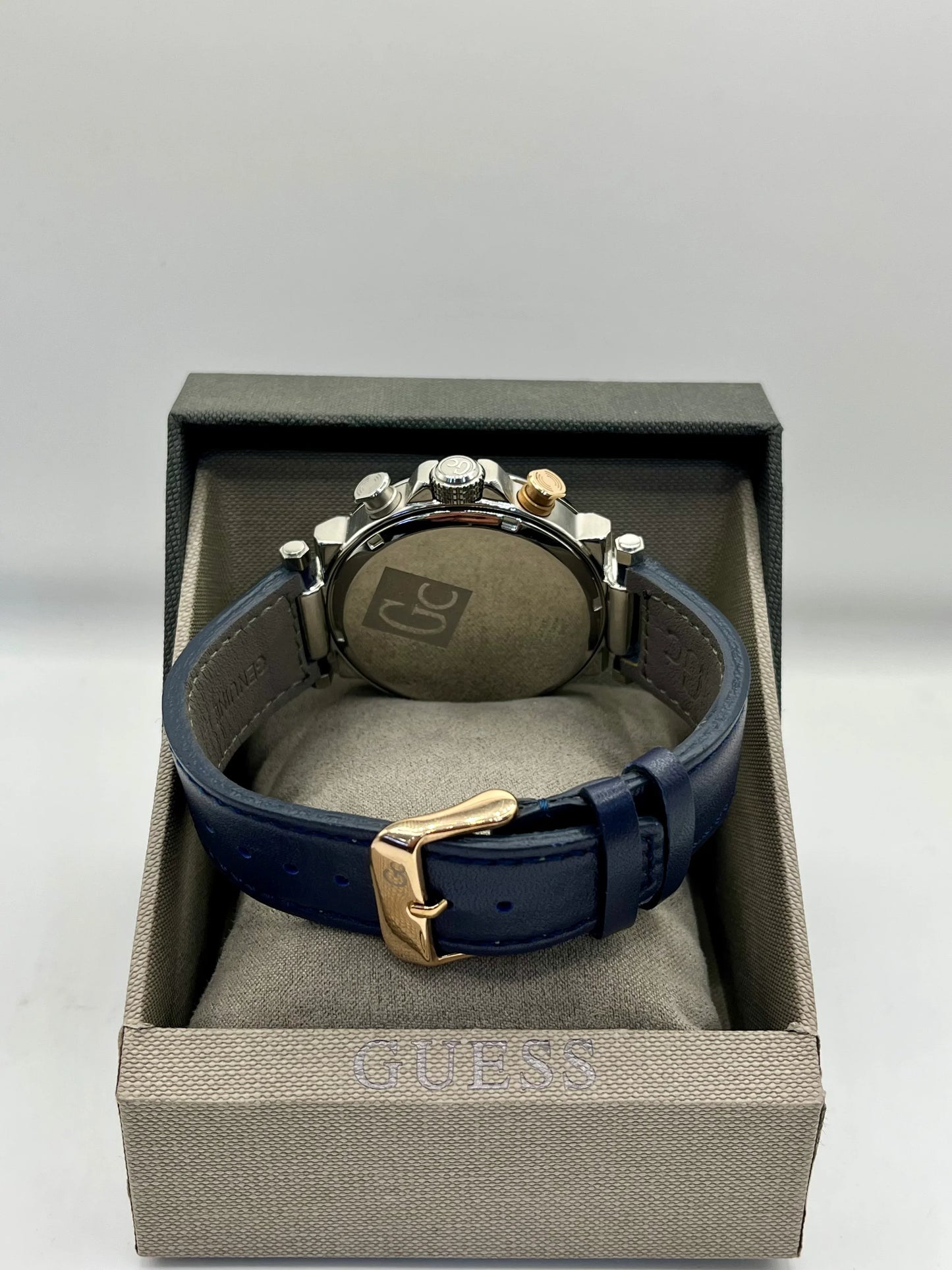 Guess balck Blue Dial Stainless Steel Chronograph Watch