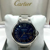 Cartier Ballon Bleu Blue Dial Stainless Steel Watch