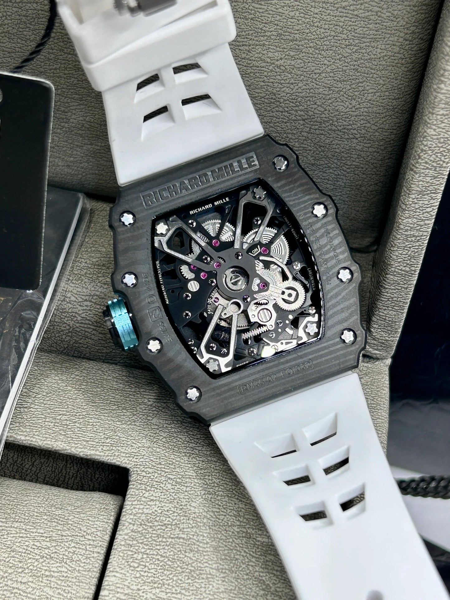 Richard Mille White Skeleton Watch