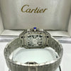 Cartier Santos Black Skeleton Stainless Steel Watch