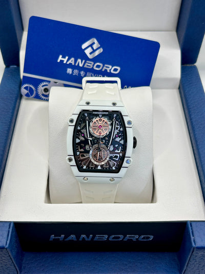 Hanboro Big Bang White Skeleton Watch
