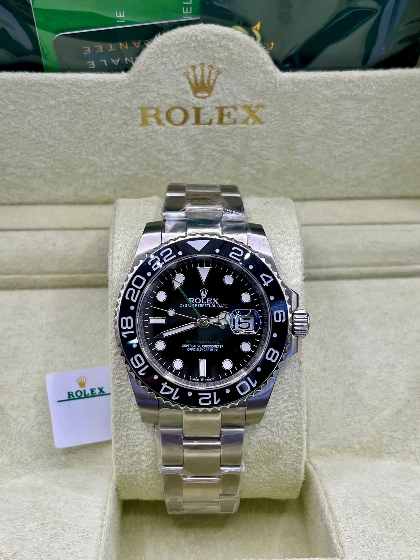 Rolex GMT Master II Black Dial Stainless Steel Watch