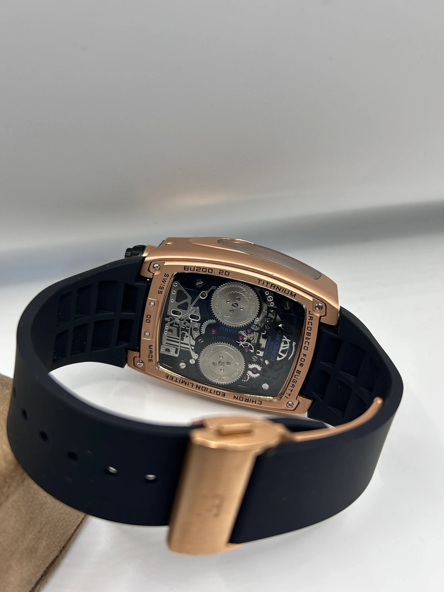 Jacob & Co Bugatti Chiron Tourbillon Rose Gold Watch