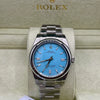 Rolex Oyster Perpetual Turquoise Dial Stainless Steel Watch