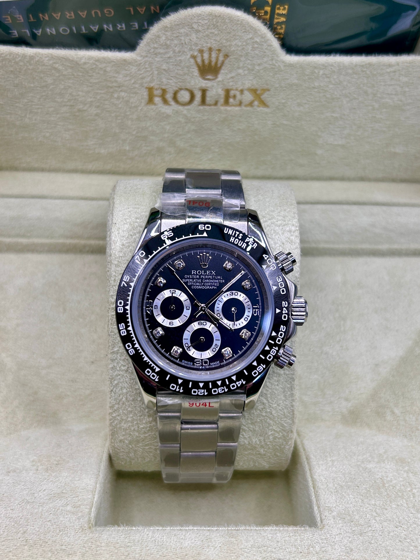 Rolex Daytona Blue Dial Stainless Steel Chronograph Watch